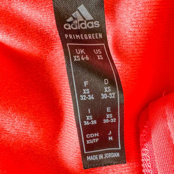 Adidas Women's XS Primegreen Essentials Warm-Up Slim 3-Strips Track Jacket Pink - Picture 9 of 9